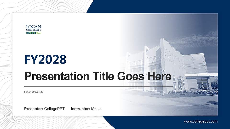 Logan University Academic Presentation/Research Findings Report PPT Template16:9 ratio PPT effect preview image