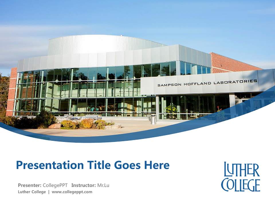 Luther College Course/Courseware Creation PPT Template4:3 ratio PPT effect preview image5