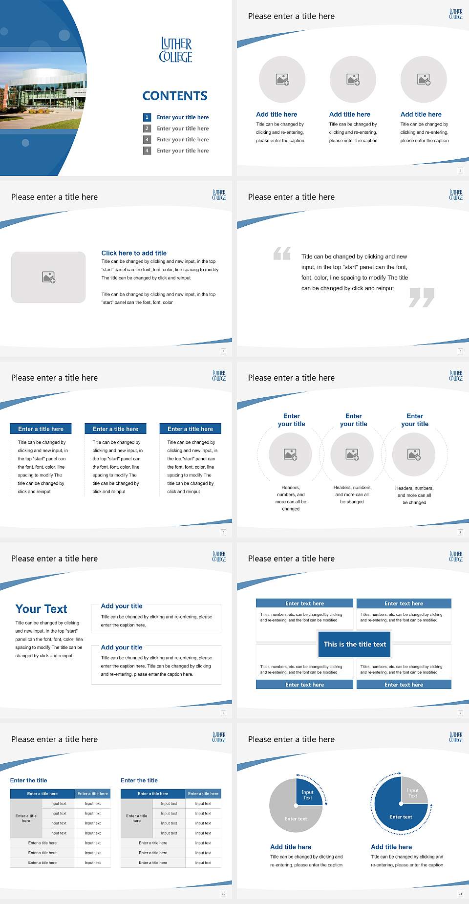 Luther College Course/Courseware Creation PPT Template4:3 ratio PPT effect preview image2