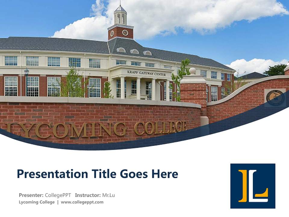 Lycoming College Course/Courseware Creation PPT Template4:3 ratio PPT effect preview image5