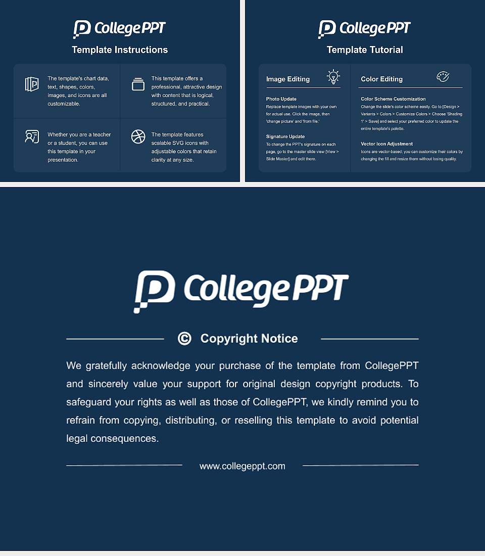 Lycoming College Course/Courseware Creation PPT Template4:3 ratio PPT effect preview image5