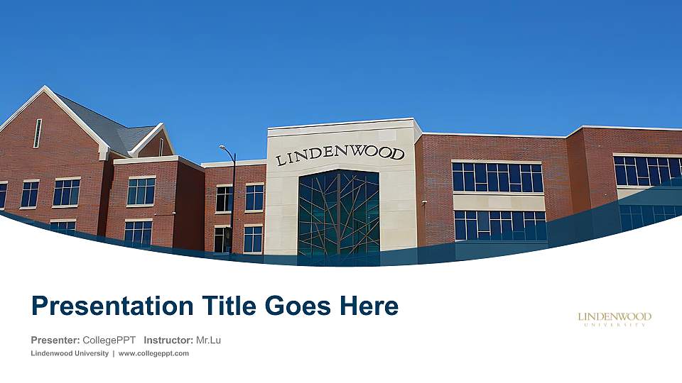 Lindenwood University Course/Courseware Creation PPT Template16:9 ratio PPT effect preview image1