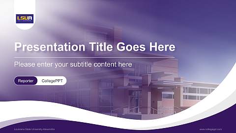Louisiana State University-Alexandria Lecture Sharing and Networking Event PPT Template