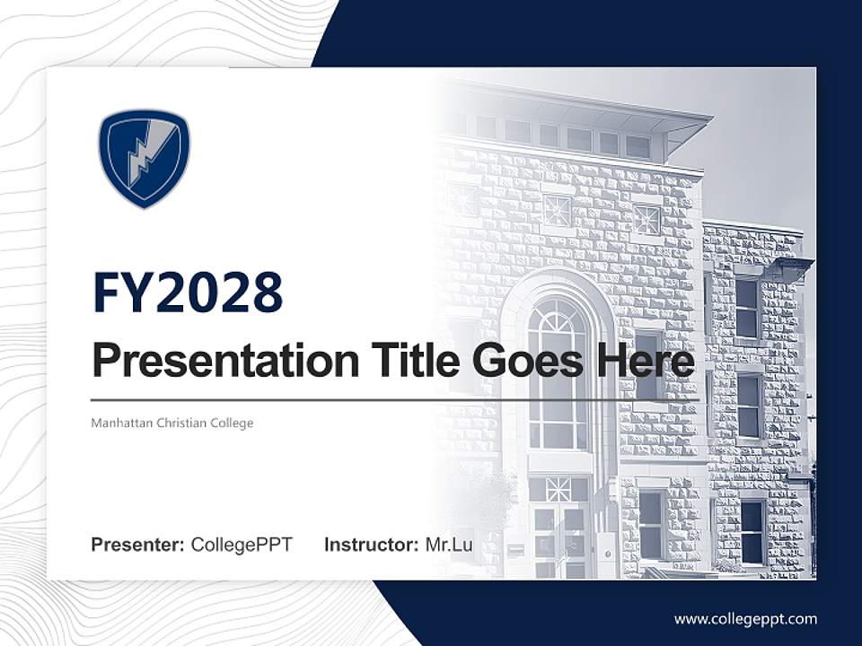 Manhattan Christian College Academic Presentation/Research Findings Report PPT Template4:3 ratio PPT effect preview image5