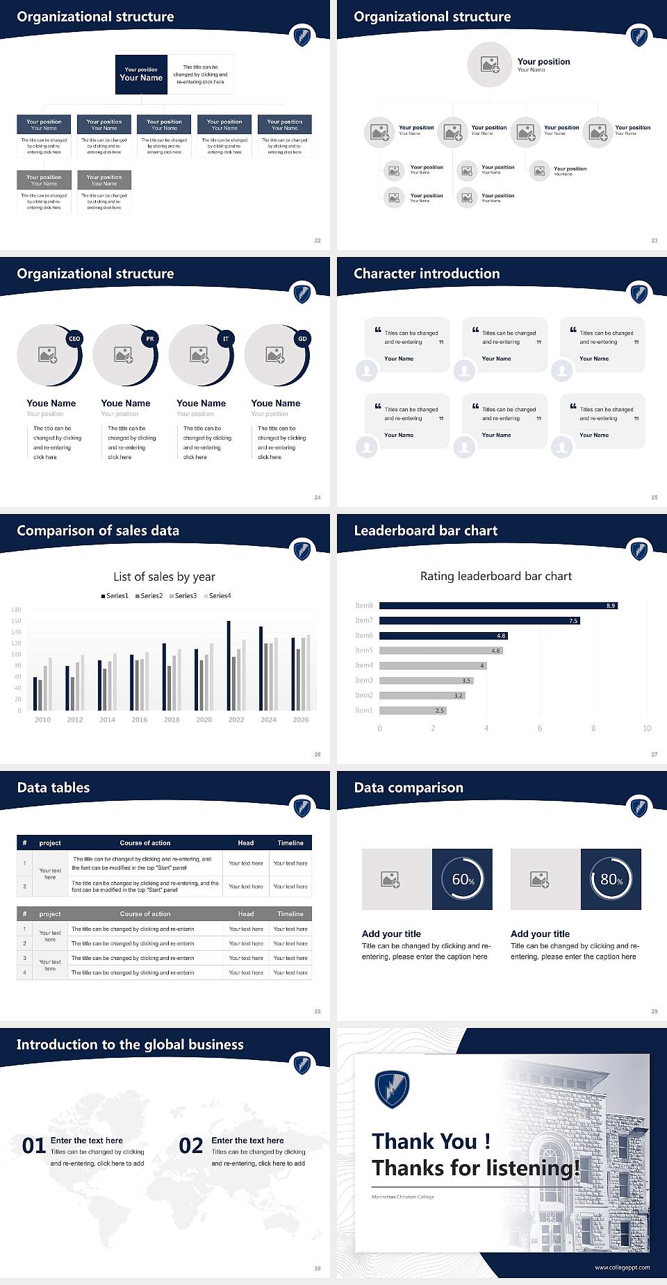Manhattan Christian College Academic Presentation/Research Findings Report PPT Template4:3 ratio PPT effect preview image4