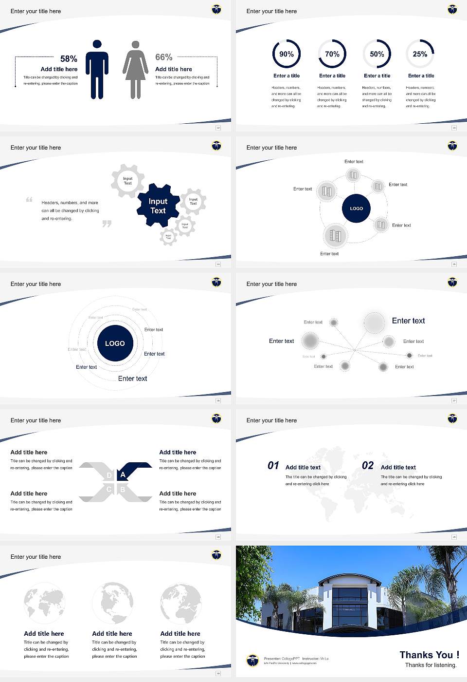 Life Pacific University Course/Courseware Creation PPT Template16:9 ratio PPT effect preview image4