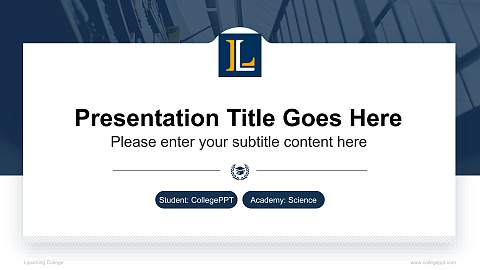 Lycoming College National Scholarship Defense PPT Template