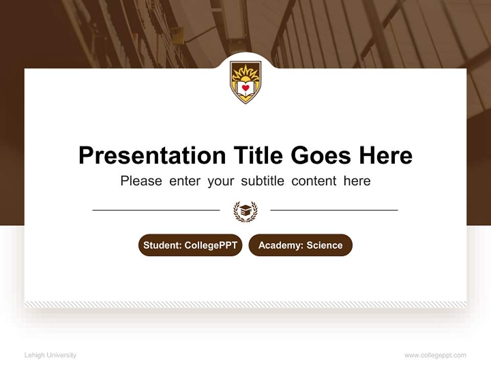 Lehigh University National Scholarship Defense PPT Template4:3 ratio PPT effect preview image4