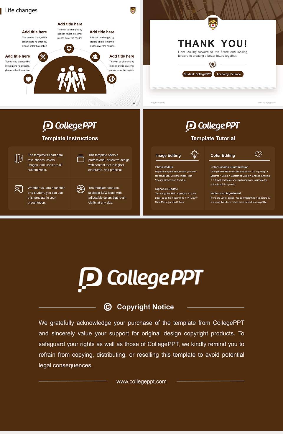 Lehigh University National Scholarship Defense PPT Template4:3 ratio PPT effect preview image4