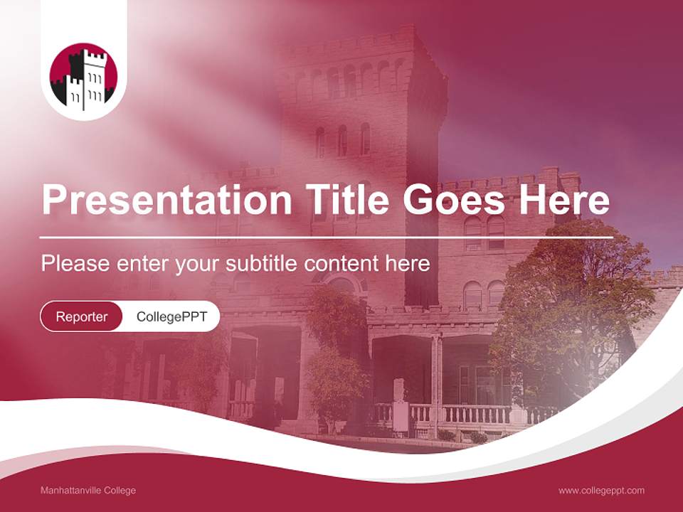 Manhattanville College Lecture Sharing and Networking Event PPT Template4:3 ratio PPT effect preview image4