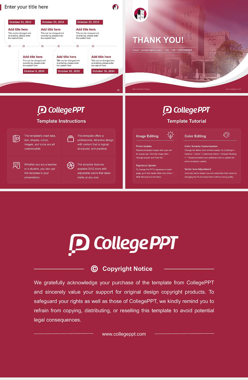 Manhattanville College Lecture Sharing and Networking Event PPT Template4:3 ratio PPT effect preview image4