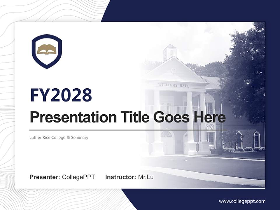 Luther Rice College & Seminary Academic Presentation/Research Findings Report PPT Template4:3 ratio PPT effect preview image5