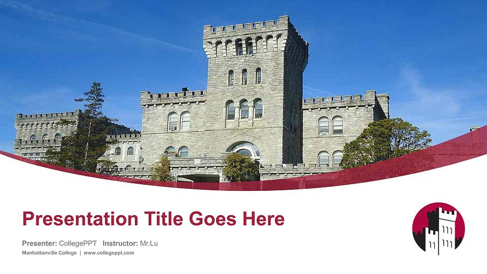 Manhattanville College Course/Courseware Creation PPT Template16:9 ratio PPT effect preview image