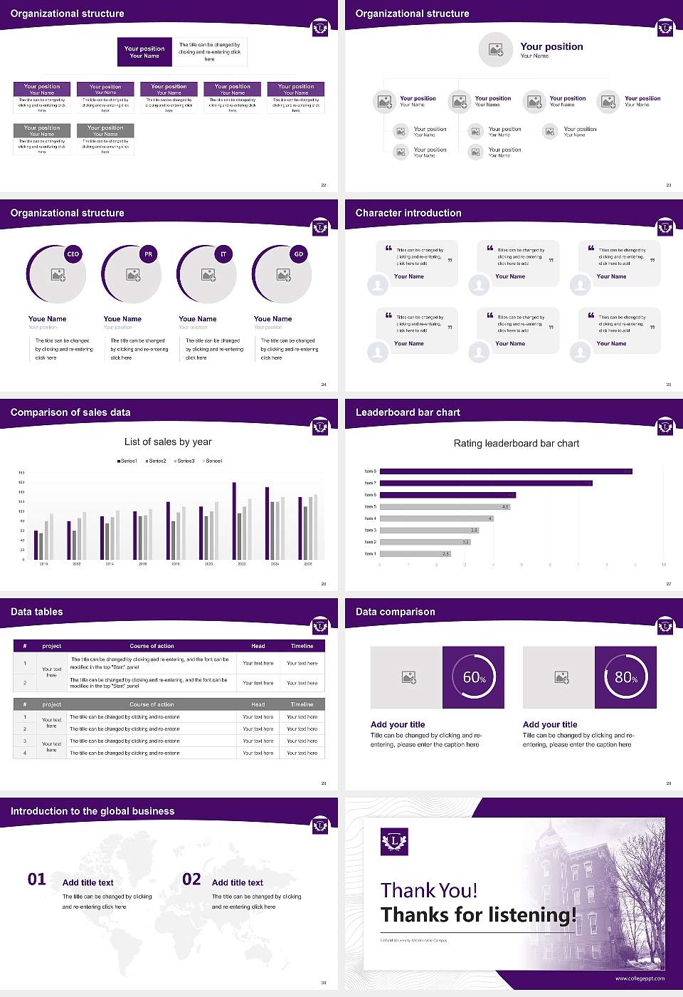 Linfield University-Mcminnville Campus Academic Presentation/Research Findings Report PPT Template16:9 ratio PPT effect preview image4