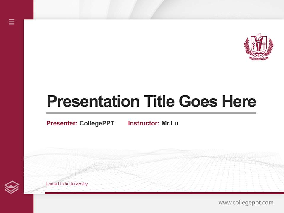 Loma Linda University Thesis Proposal/Graduation Defense PPT Template4:3 ratio PPT effect preview image5