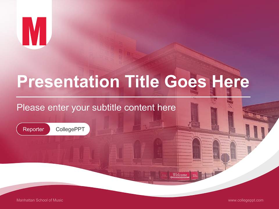 Manhattan School of Music Lecture Sharing and Networking Event PPT Template4:3 ratio PPT effect preview image4