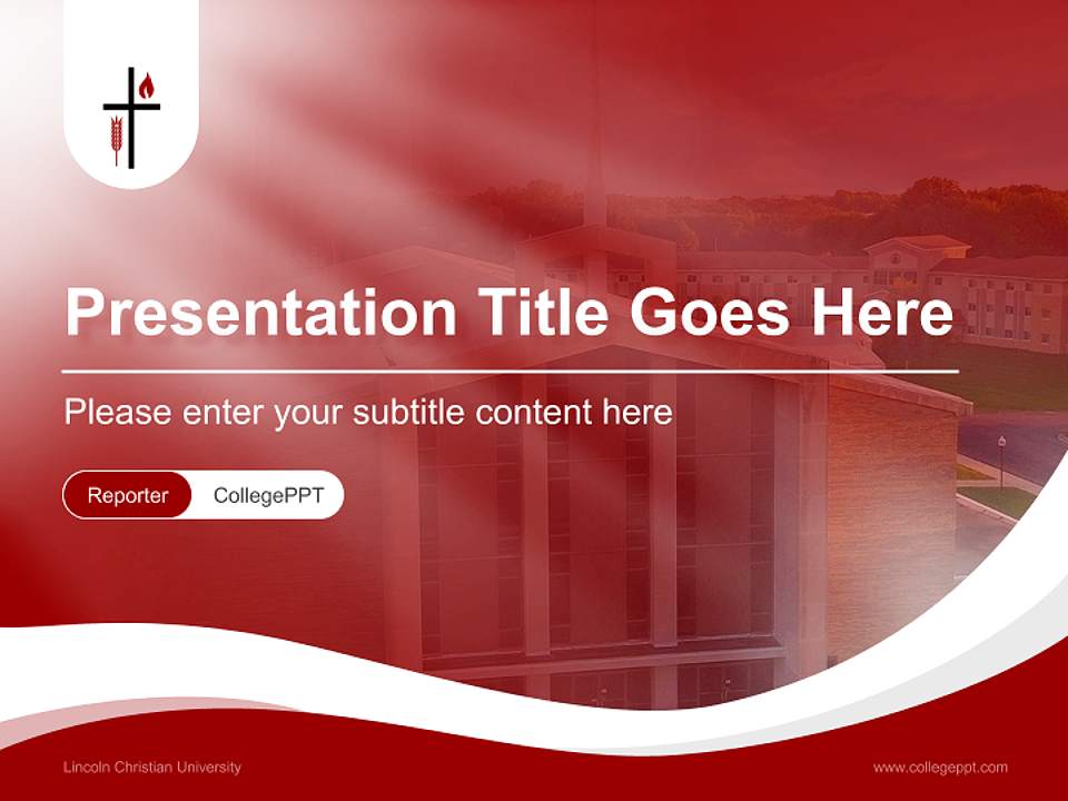 Lincoln Christian University Lecture Sharing and Networking Event PPT Template4:3 ratio PPT effect preview image4