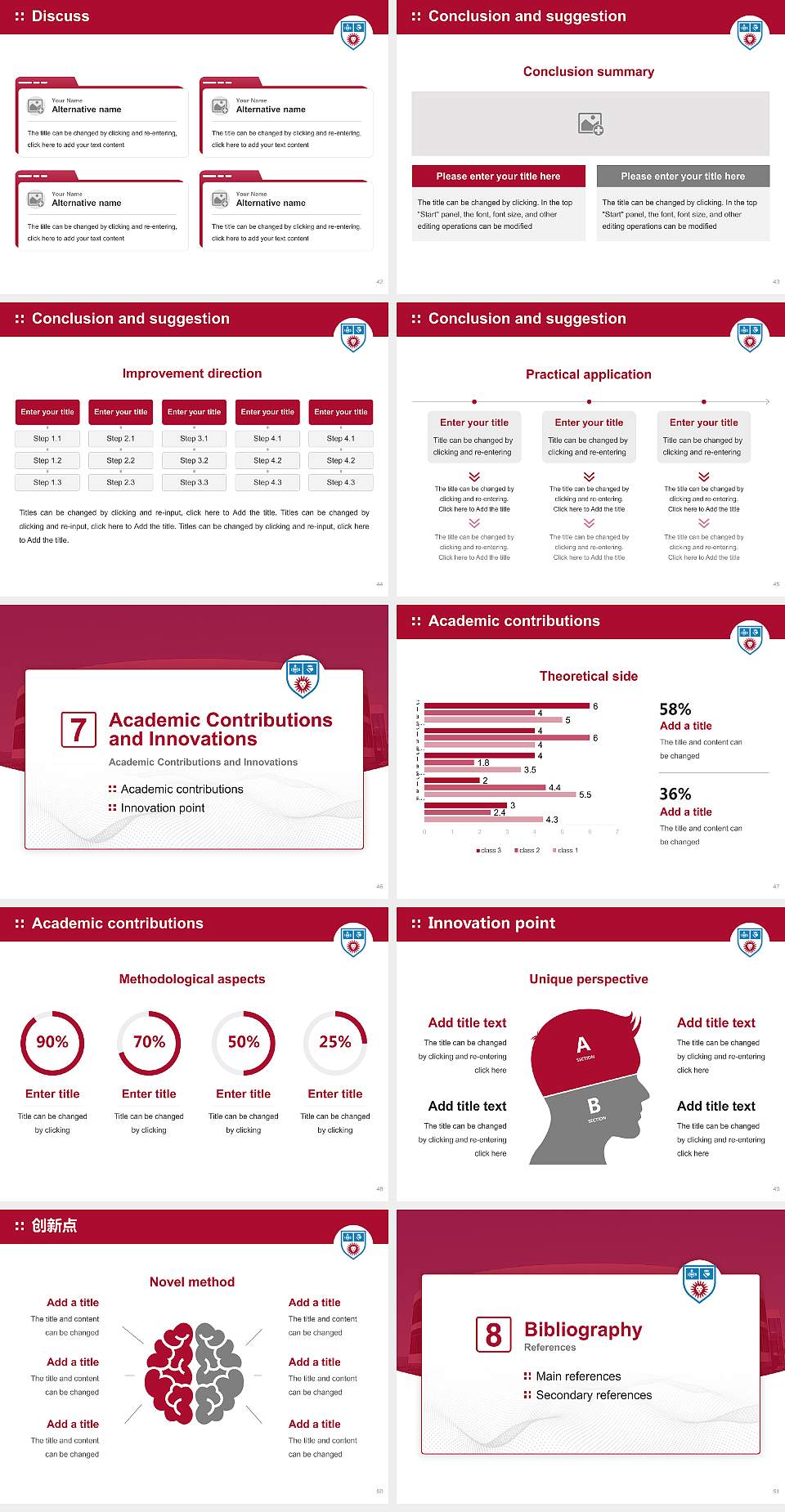 Loyola Marymount University Graduation Thesis Defense PPT Template4:3 ratio PPT effect preview image6