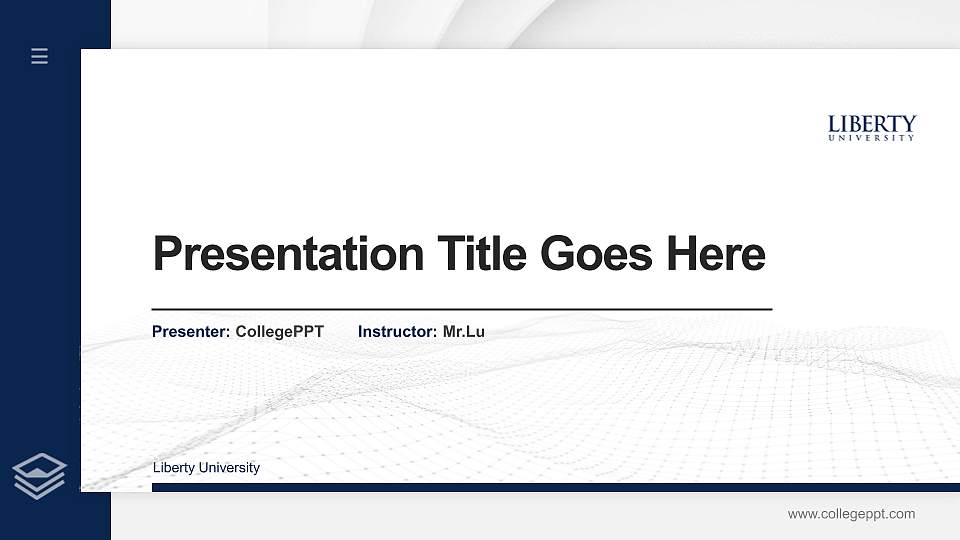 Liberty University Thesis Proposal/Graduation Defense PPT Template16:9 ratio PPT effect preview image