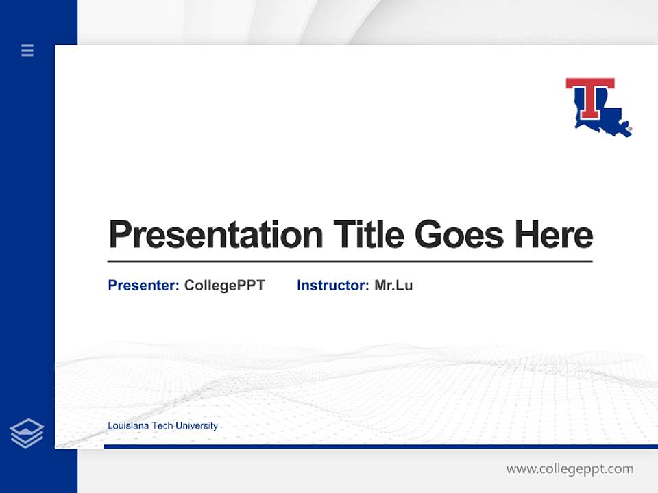 Louisiana Tech University Thesis Proposal/Graduation Defense PPT Template4:3 ratio PPT effect preview image5