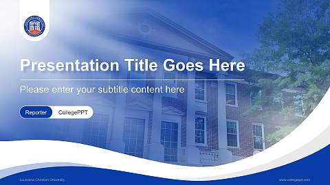 Louisiana Christian University Lecture Sharing and Networking Event PPT Template