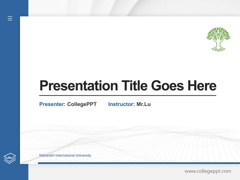 Maharishi International University Thesis Proposal/Graduation Defense PPT Template4:3 ratio PPT effect preview image5