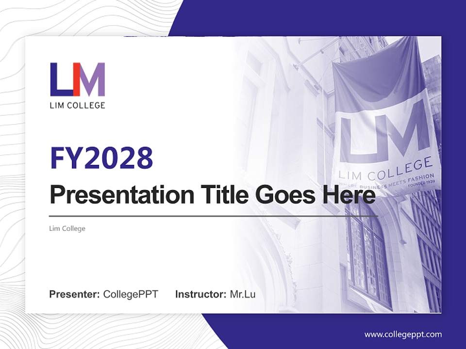 Lim College Academic Presentation/Research Findings Report PPT Template4:3 ratio PPT effect preview image5