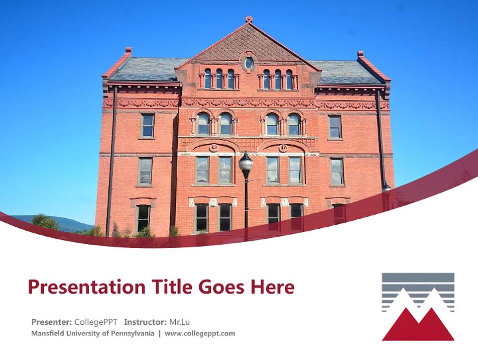 Mansfield University of Pennsylvania Course/Courseware Creation PPT Template4:3 ratio PPT effect preview image5