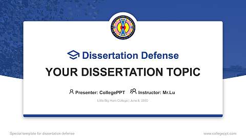 Little Big Horn College Graduation Thesis Defense PPT Template