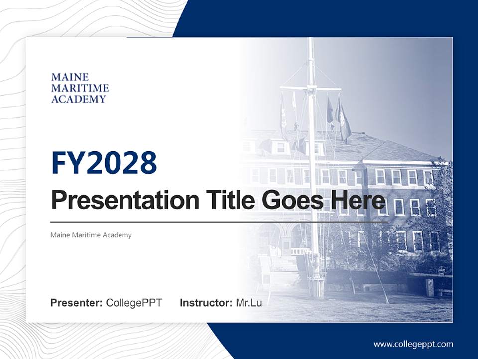 Maine Maritime Academy Academic Presentation/Research Findings Report PPT Template4:3 ratio PPT effect preview image5
