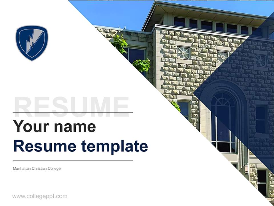 Manhattan Christian College Resume PPT Template4:3 ratio PPT effect preview image5