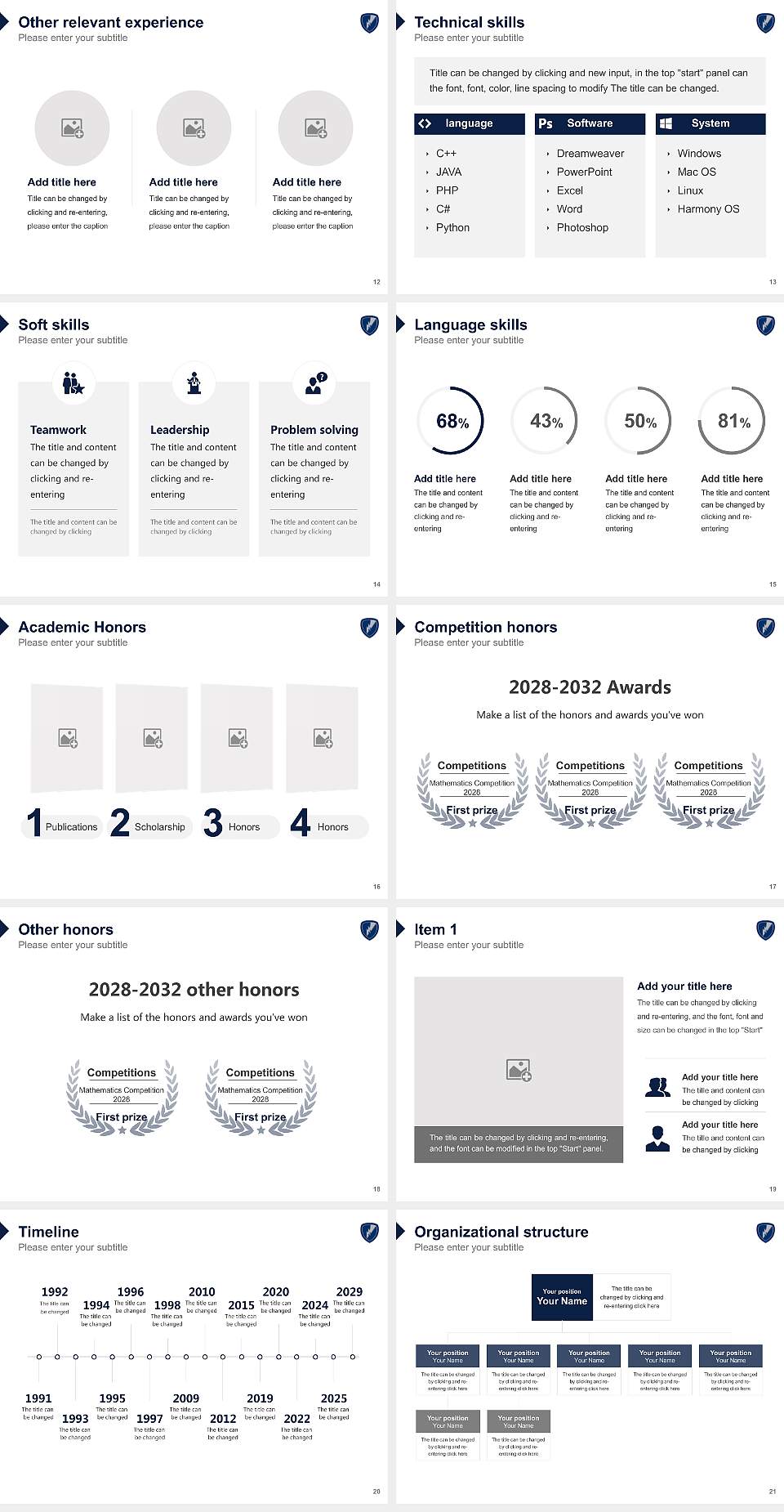 Manhattan Christian College Resume PPT Template4:3 ratio PPT effect preview image3
