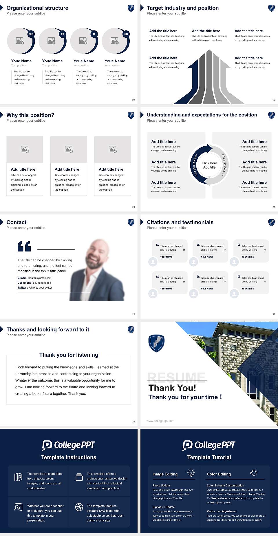 Manhattan Christian College Resume PPT Template4:3 ratio PPT effect preview image4
