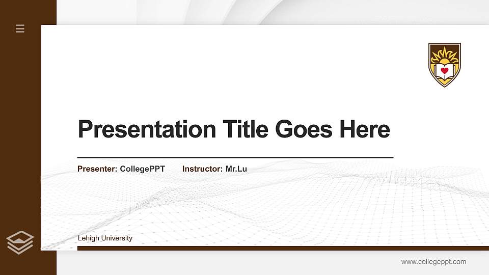 Lehigh University Thesis Proposal/Graduation Defense PPT Template16:9 ratio PPT effect preview image