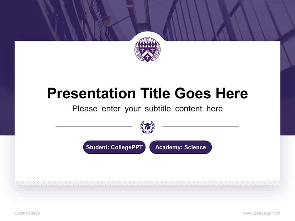 Loras College National Scholarship Defense PPT Template4:3 ratio PPT effect preview image4
