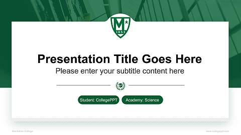 Manhattan College National Scholarship Defense PPT Template
