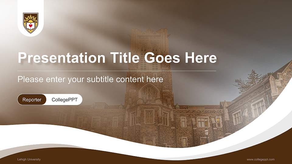 Lehigh University Lecture Sharing and Networking Event PPT Template16:9 ratio PPT effect preview image