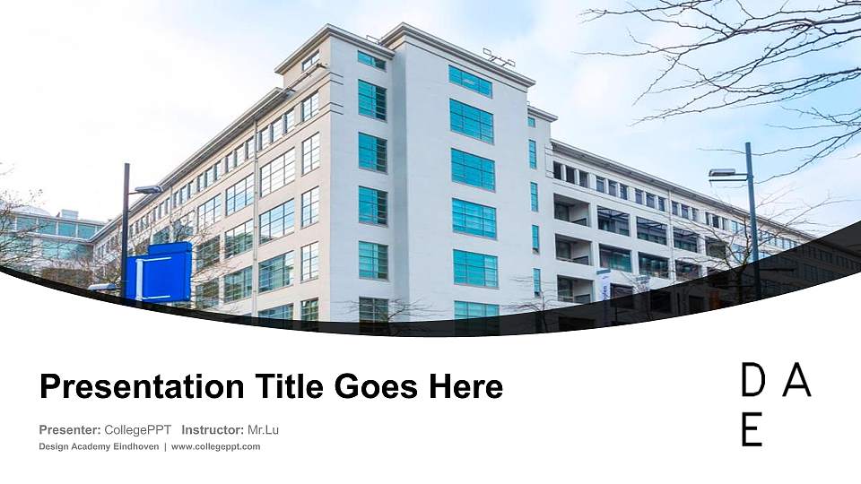 Design Academy Eindhoven Course/Courseware Creation PPT Template16:9 ratio PPT effect preview image