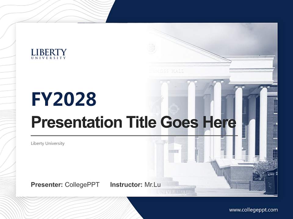 Liberty University Academic Presentation/Research Findings Report PPT Template4:3 ratio PPT effect preview image5