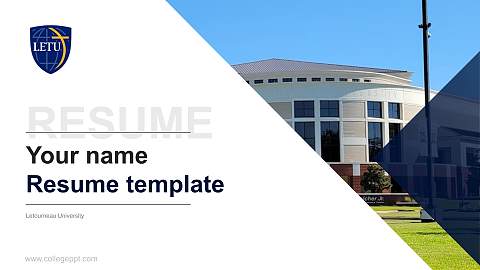 Letourneau University Resume PPT Template