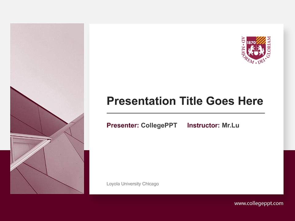 Loyola University Chicago General Purpose PPT Template4:3 ratio PPT effect preview image6