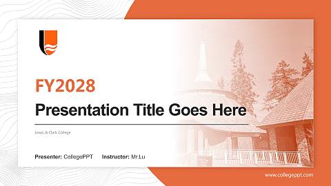 Lewis & Clark College Academic Presentation/Research Findings Report PPT Template