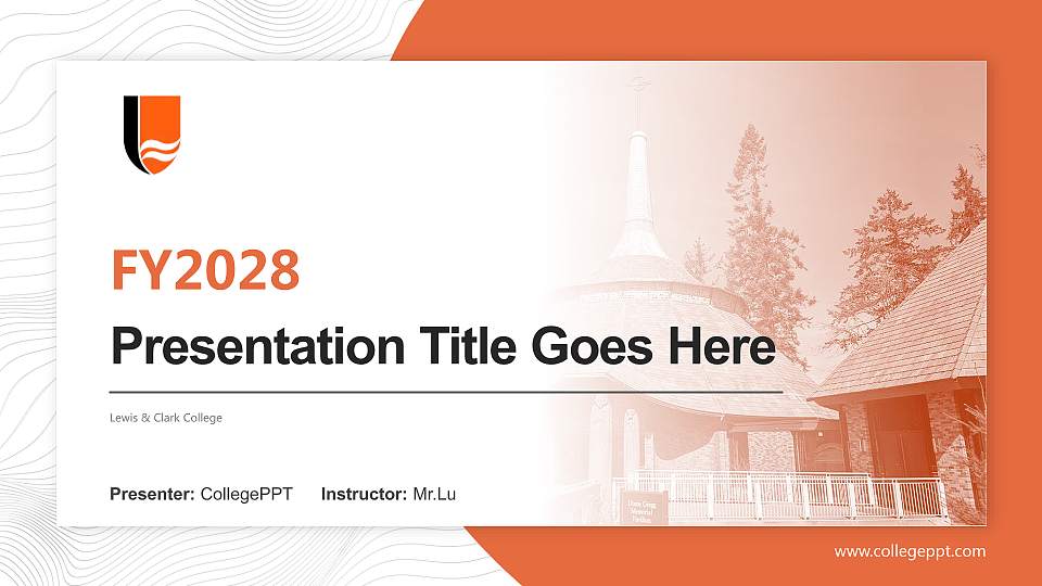Lewis & Clark College Academic Presentation/Research Findings Report PPT Template16:9 ratio PPT effect preview image