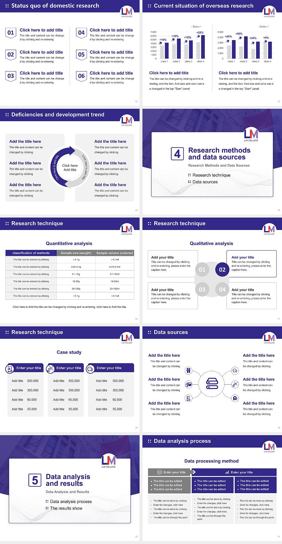Lim College Graduation Thesis Defense PPT Template4:3 ratio PPT effect preview image4
