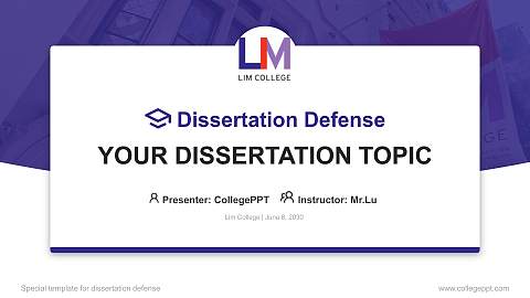 Lim College Graduation Thesis Defense PPT Template