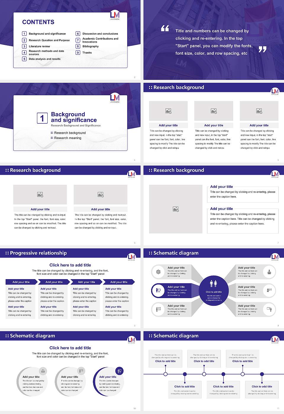 Lim College Graduation Thesis Defense PPT Template16:9 ratio PPT effect preview image2