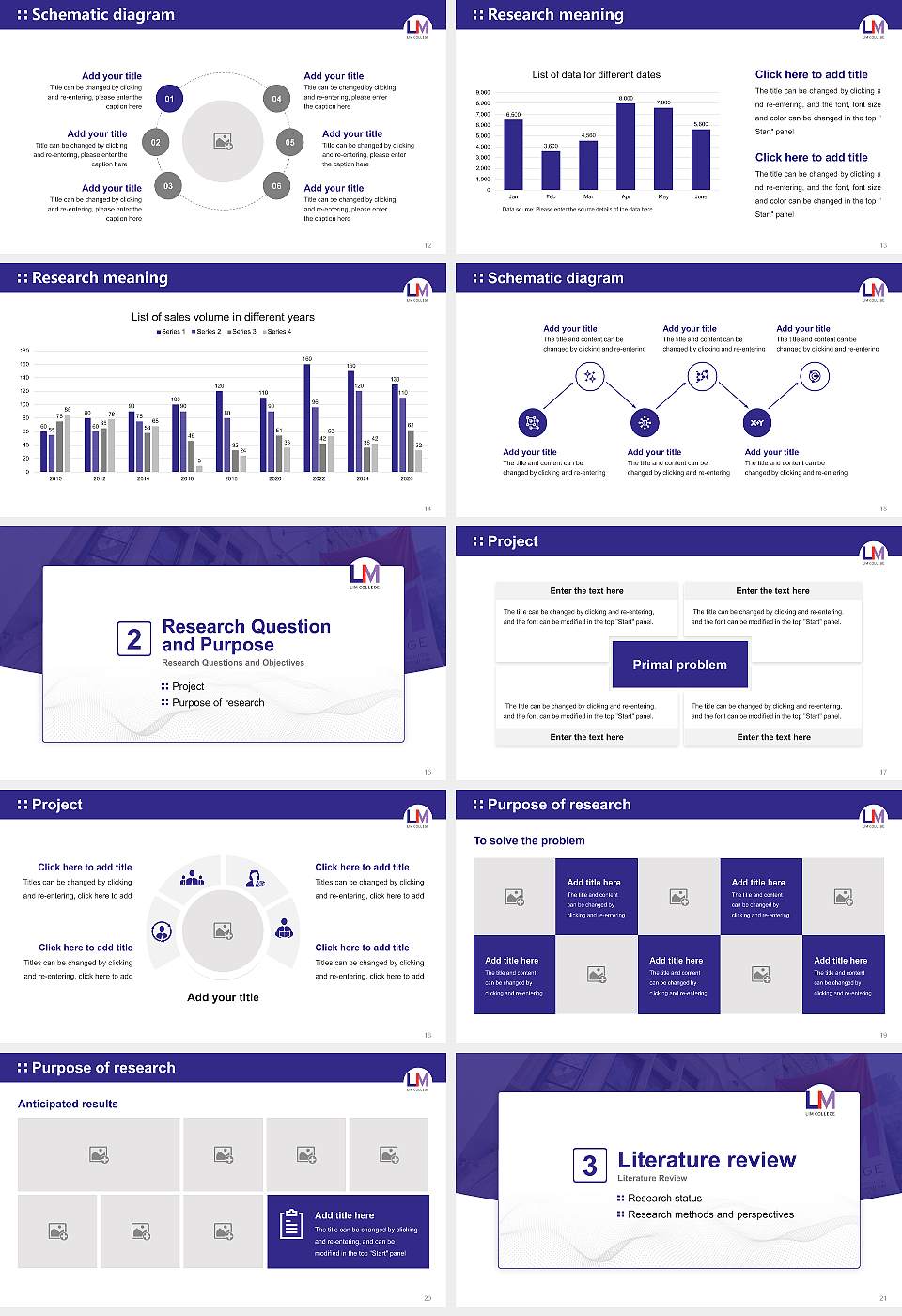 Lim College Graduation Thesis Defense PPT Template16:9 ratio PPT effect preview image3