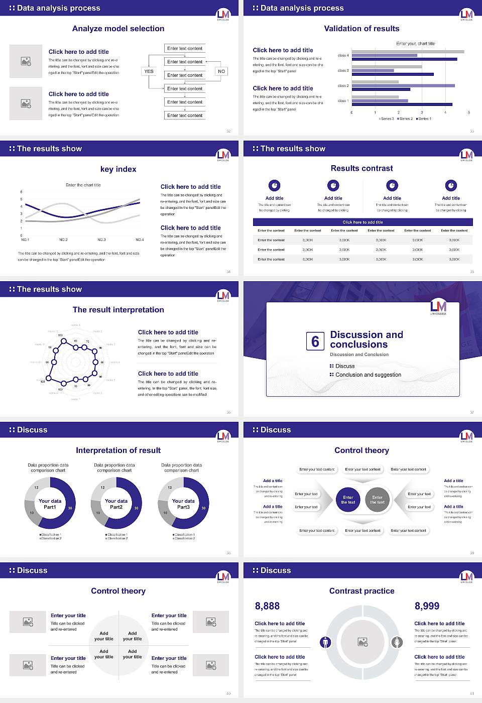 Lim College Graduation Thesis Defense PPT Template16:9 ratio PPT effect preview image5