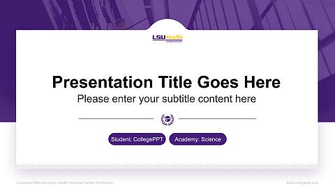 Louisiana State University Health Sciences Center-Shreveport National Scholarship Defense PPT Template