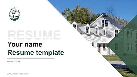 Marlboro College Resume PPT Template